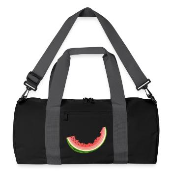 La pastèque mordue comme motif estival amusant - Sac de sport recyclé - noir/gris graphite - Devant