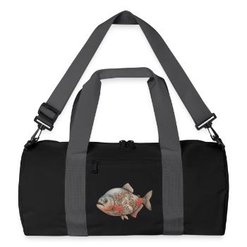 Yakuza Piranha - Recycled Duffel Bag - black/graphite grey - Front