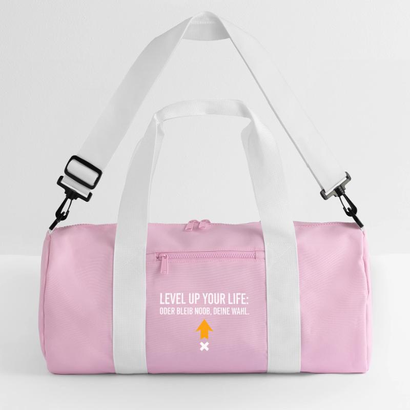 Level Up Your Life oder bleib Noob, Deine Wahl Recycelte Duffel Bag