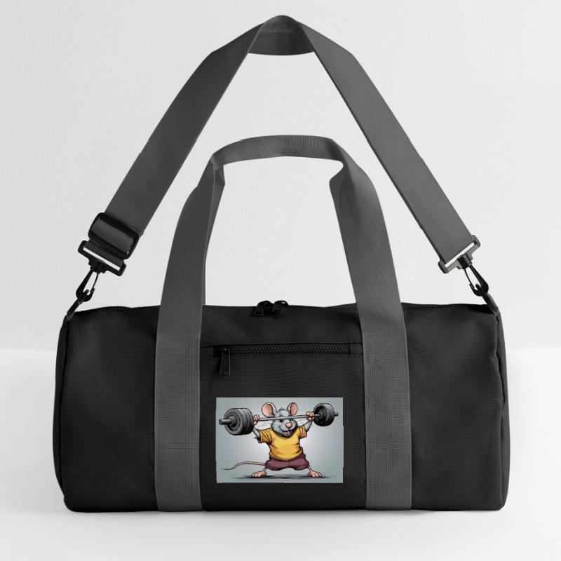 Power mouse during strength training Recycled Duffel Bag