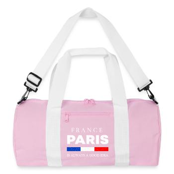 Paris, France – Toujours une bonne idée Design - Sac de sport recyclé - rose/blanc - Devant