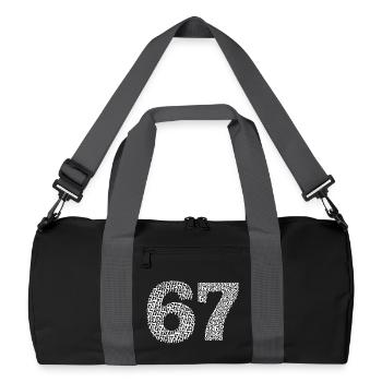 Sixty Seven meme - Recycled Duffel Bag - black/graphite grey - Front