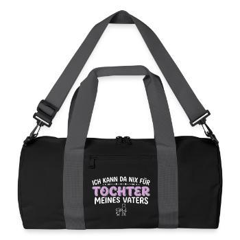 Je n’y peux rien, je suis la fille - Sac de sport recyclé - noir/gris graphite - Devant