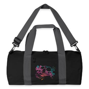 Skeleton Bobsleigh Winter Sports Sled - Recycled Duffel Bag - black/graphite grey - Front