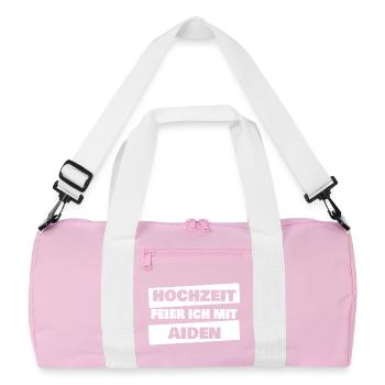 JGA Aiden - Recycelte Duffel Bag - Rosa/Weiß - Vorne