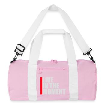 Vivre dans l’instant Pleine conscience de la présence - Sac de sport recyclé - rose/blanc - Devant
