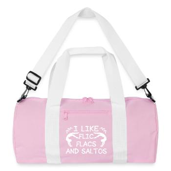 Circus Graphic I Like Flic Flacs Circus Performer - Recycelte Duffel Bag - Rosa/Weiß - Vorne