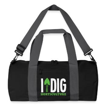 Horticulture Digging Plant Lover Garden Gardener - Recycled Duffel Bag - black/graphite grey - Front