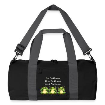 Voir entendre parler sans drame Grenouilles disant - Sac de sport recyclé - noir/gris graphite - Devant