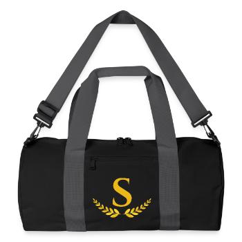 S - Recycelte Duffel Bag - Schwarz/Graphitgrau - Vorne