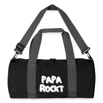 Daddy Rocks - Recycled Duffel Bag - black/graphite grey - Front