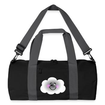 Glückliche Wolke - Recycelte Duffel Bag - Schwarz/Graphitgrau - Vorne