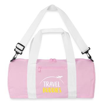 Compagnons de voyage - Sac de sport recyclé - rose/blanc - Devant