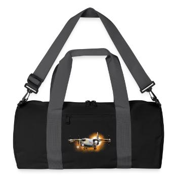Les aéronefs de transport Antonov-12 - Sac de sport recyclé - noir/gris graphite - Devant