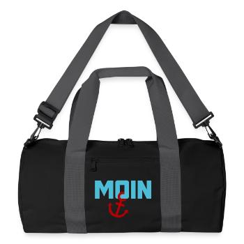 Moin ancre Ahoi Mer du Nord Mer Baltique plage vacances côte - Sac de sport recyclé - noir/gris graphite - Devant
