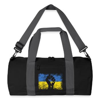 Drapeau De L'Ukraine Ukraine Soutien Ukraininens - Sac de sport recyclé - noir/gris graphite - Devant