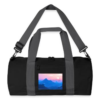 A Stellar Wolf Dream : Couleurs de l'Aube - Poster - Sac de sport recyclé - noir/gris graphite - Devant