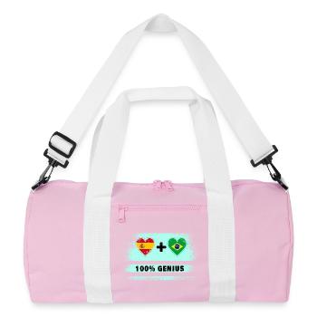 L’Espagne et le Brésil font preuve de 100% de génie - Sac de sport recyclé - rose/blanc - Devant