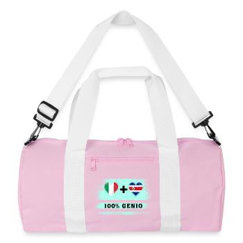 Italie et Costa Rica 100% drapeau de génie - Sac de sport recyclé - rose/blanc - Devant