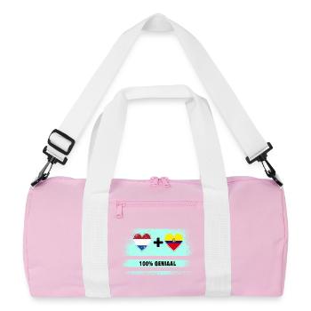 Drapeau 100% Genius de l’Equateur et des Pays-Bas - Sac de sport recyclé - rose/blanc - Devant