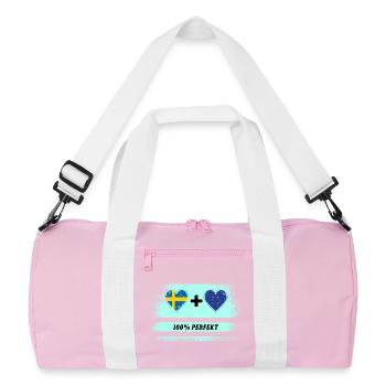 Europe et Suède 100% Parfait / Cadeau - Sac de sport recyclé - rose/blanc - Devant