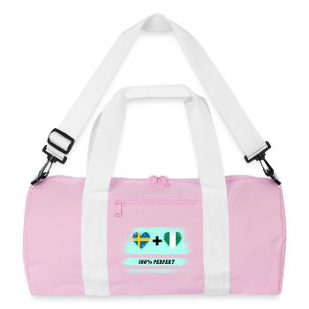 Nigeria et Suède 100% Parfait / Cadeau - Sac de sport recyclé - rose/blanc - Devant