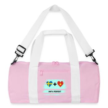 Vietnam et Suède 100% Parfait / Cadeau - Sac de sport recyclé - rose/blanc - Devant
