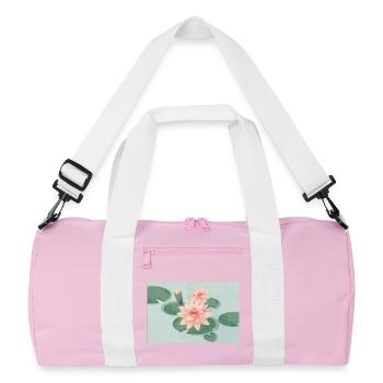 Fleurs de nénuphars avec bourgeon dans l’étang de nénuphars - Sac de sport recyclé - rose/blanc - Devant