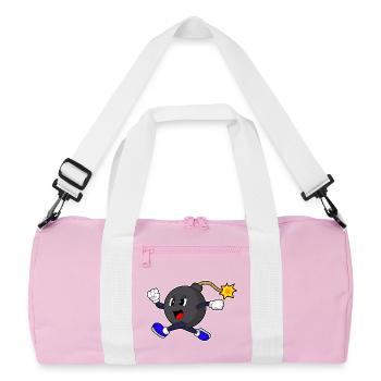 Bombe Jogger Joggen Sport - Recycelte Duffel Bag - Rosa/Weiß - Vorne