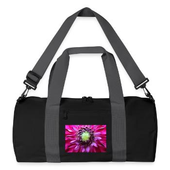 Pink Flower Blossom Colorful Pink Poster - Recycled Duffel Bag - black/graphite grey - Front