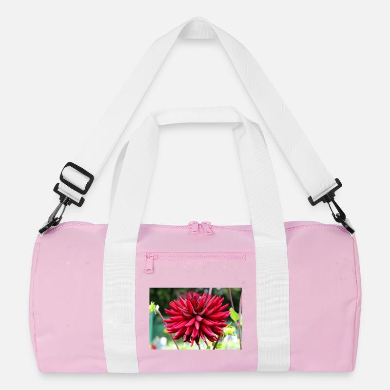 Dahlie rot Blüte ,Blume Recycelte Duffel Bag