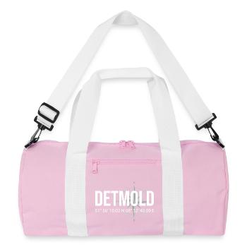 Koordinaten Detmold - Recycelte Duffel Bag - Rosa/Weiß - Vorne