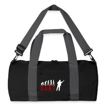 Ecolution Dart - Recycelte Duffel Bag - Schwarz/Graphitgrau - Vorne
