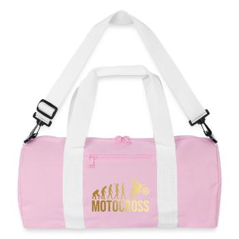 Evolution Motocross - Recycelte Duffel Bag - Rosa/Weiß - Vorne