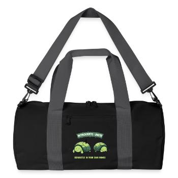 Les introvertis unissent les tortues - Sac de sport recyclé - noir/gris graphite - Devant