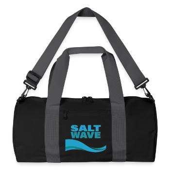 SALT WAVE - Recycelte Duffel Bag - Schwarz/Graphitgrau - Vorne