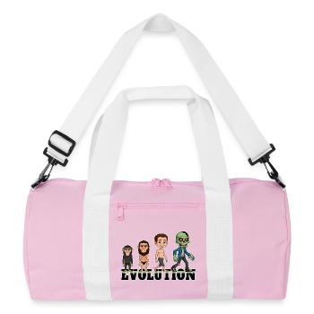 Evolution Zombie - Recycelte Duffel Bag - Rosa/Weiß - Vorne