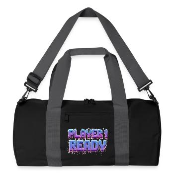 Player 1 Ready - Recycelte Duffel Bag - Schwarz/Graphitgrau - Vorne