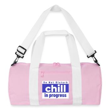 Ne pas déranger détente en cours - Sac de sport recyclé - rose/blanc - Devant