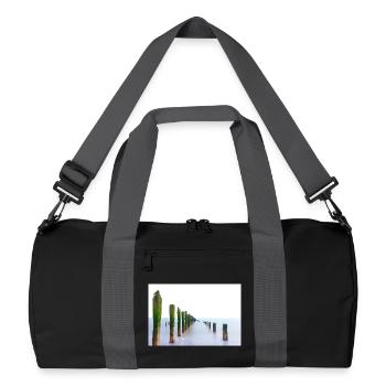 Point d’éjection d’exposition longue - Sac de sport recyclé - noir/gris graphite - Devant