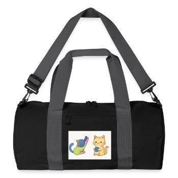 Duo Kitty et laine ludique - Sac de sport recyclé - noir/gris graphite - Devant