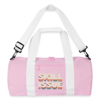 Skill-Problem - Lustige Gen Alpha Memes - Recycelte Duffel Bag - Rosa/Weiß - Vorne