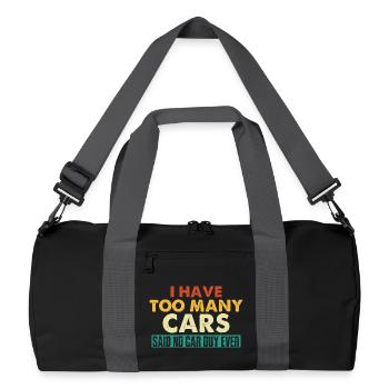 Too Many Cars? Said No Car Guy Ever Funny Auto  - Recycled Duffel Bag - black/graphite grey - Front
