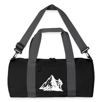 Mountaineer Symbol Mountains - Recycled Duffel Bag - black/graphite grey - Front
