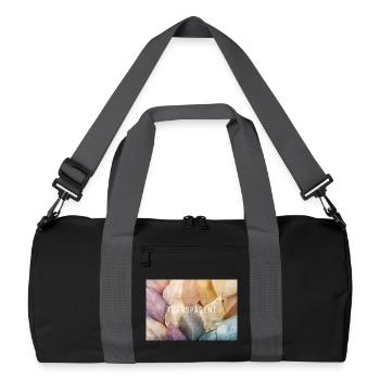 Design minimaliste transparent en verre - Sac de sport recyclé - noir/gris graphite - Devant