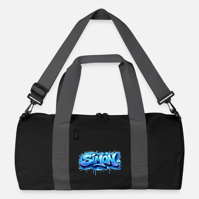 Graffiti SIMON Name Geschenk Ideal druckbar Recycelte Duffel Bag