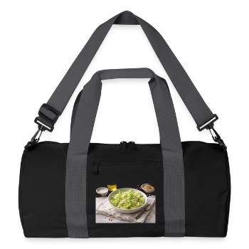 Salad with pine nuts - Recycled Duffel Bag - black/graphite grey - Front