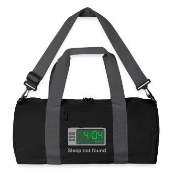 Error 404 - Sleep Not Found - Recycled Duffel Bag - black/graphite grey - Front