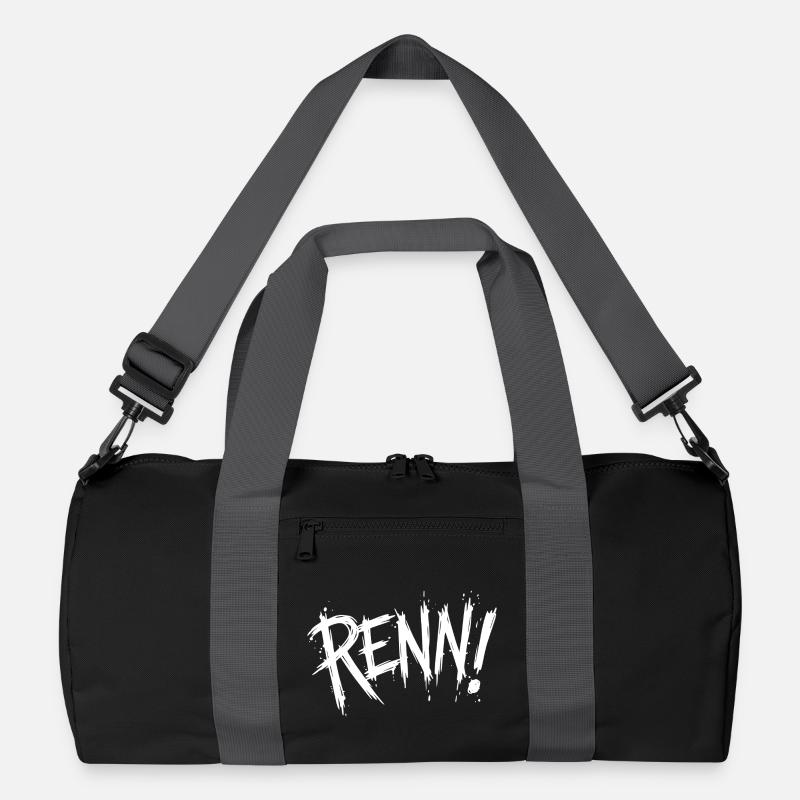 Run! (Running, running, jogging, runner) - Recycled Duffel Bag - black/graphite grey