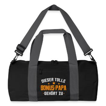 Ce super papa appartient à un cadeau pour la fête des pères - Sac de sport recyclé - noir/gris graphite - Devant